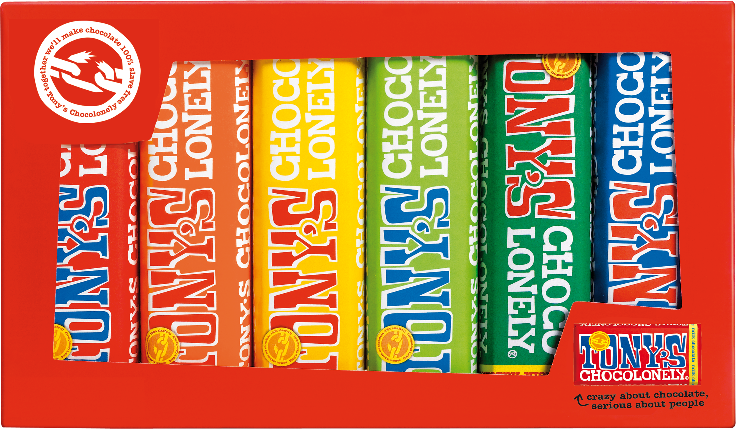 Tony's Chocolonely small bar tasting pack.