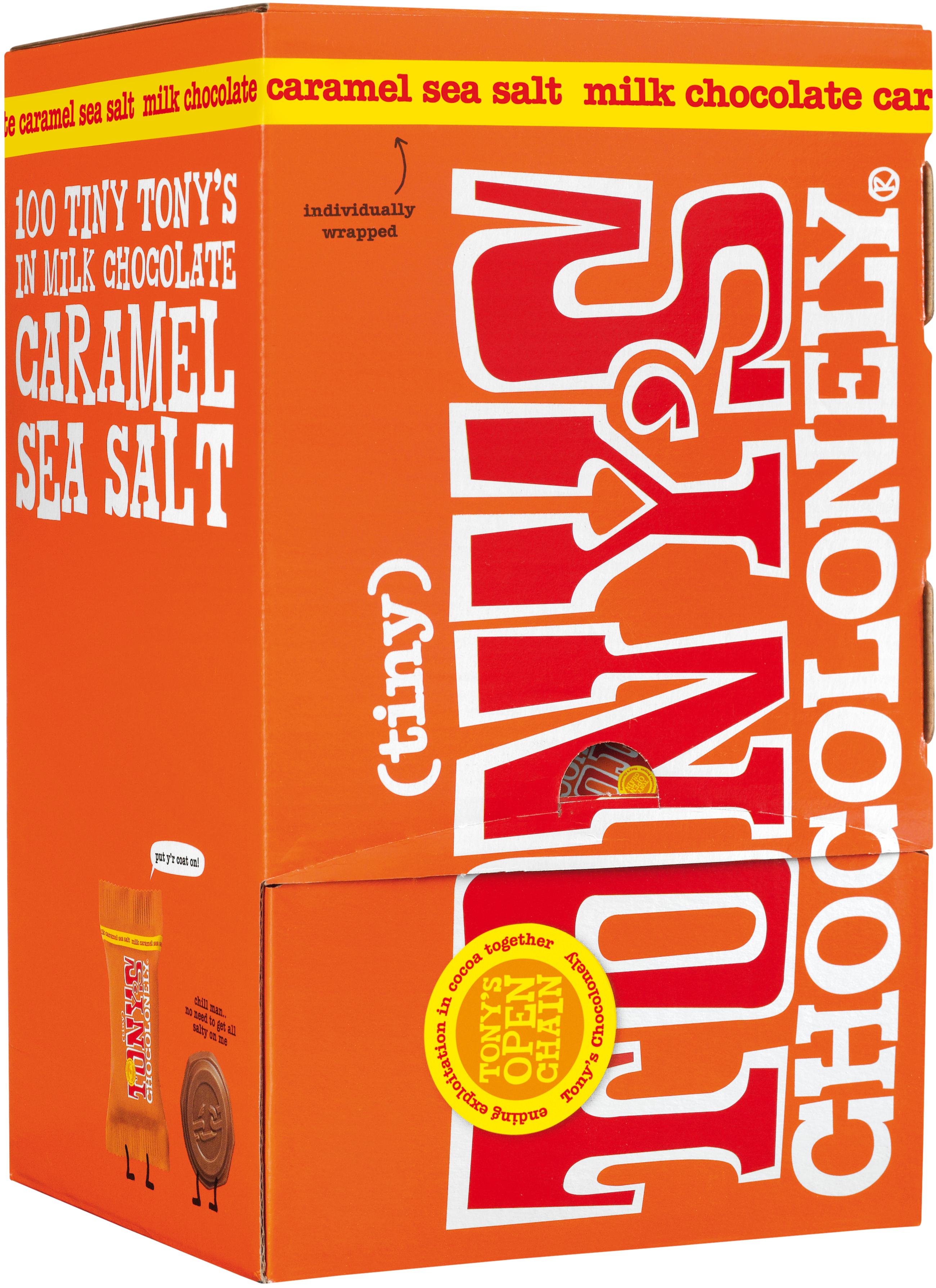 Tiny Tony's milk caramel sea salt 32%-Tony’s Chocolonely United States