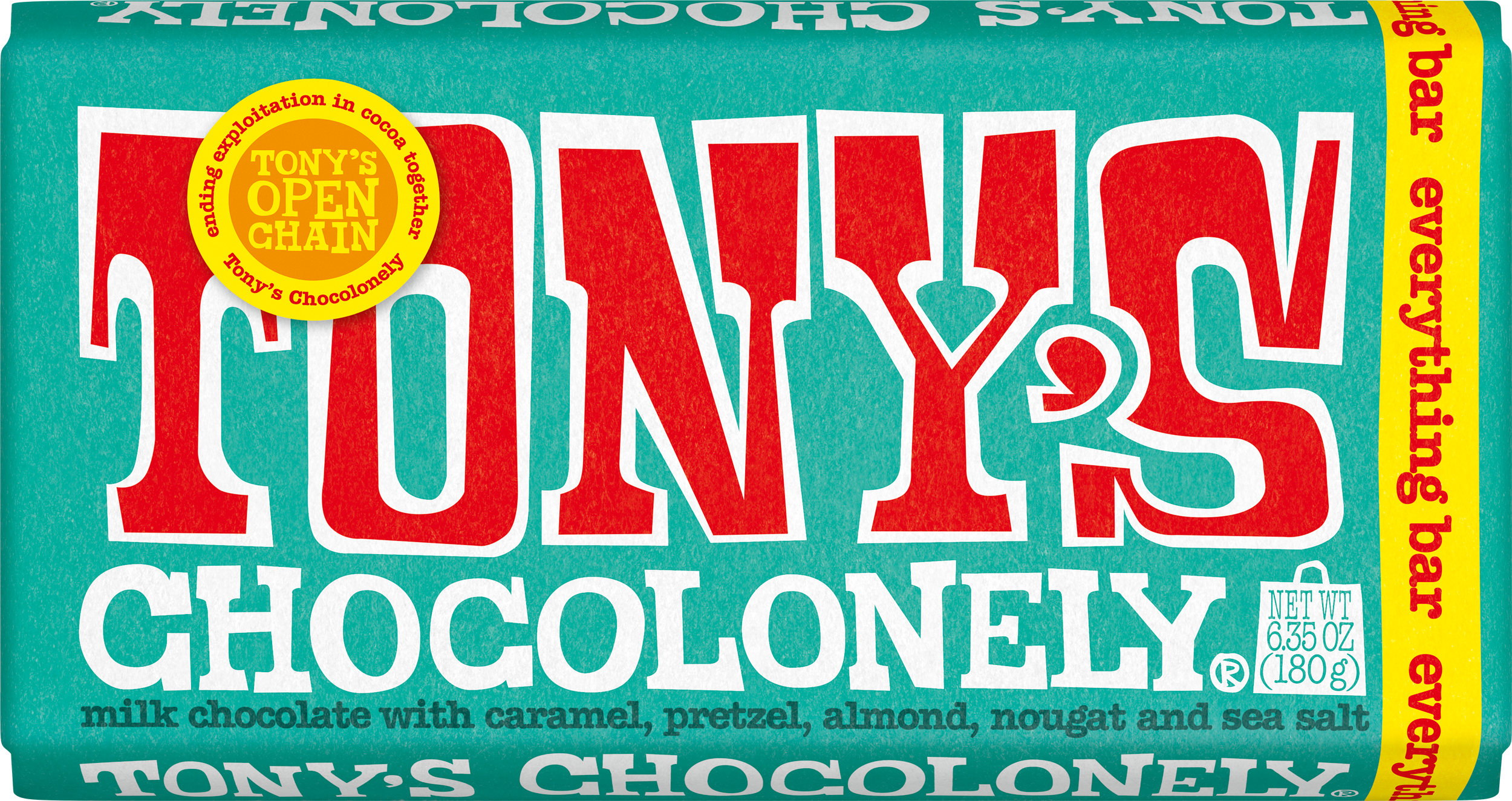 Tony’s Chocolonely Everything Bar chocolate.
