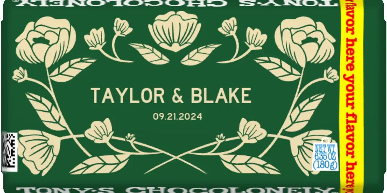 boho wedding favor-Tony’s Chocolonely United States