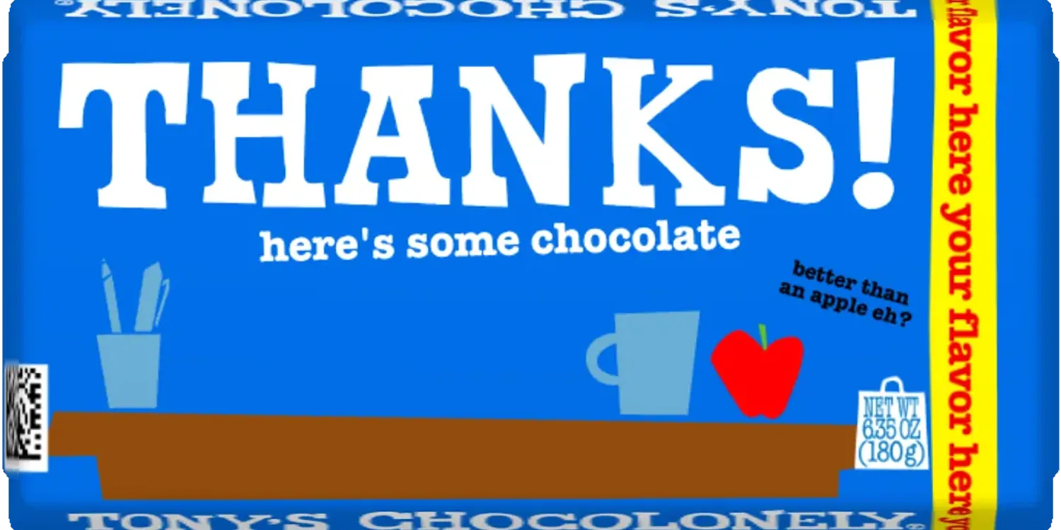 thanks, teach-Tony’s Chocolonely United States