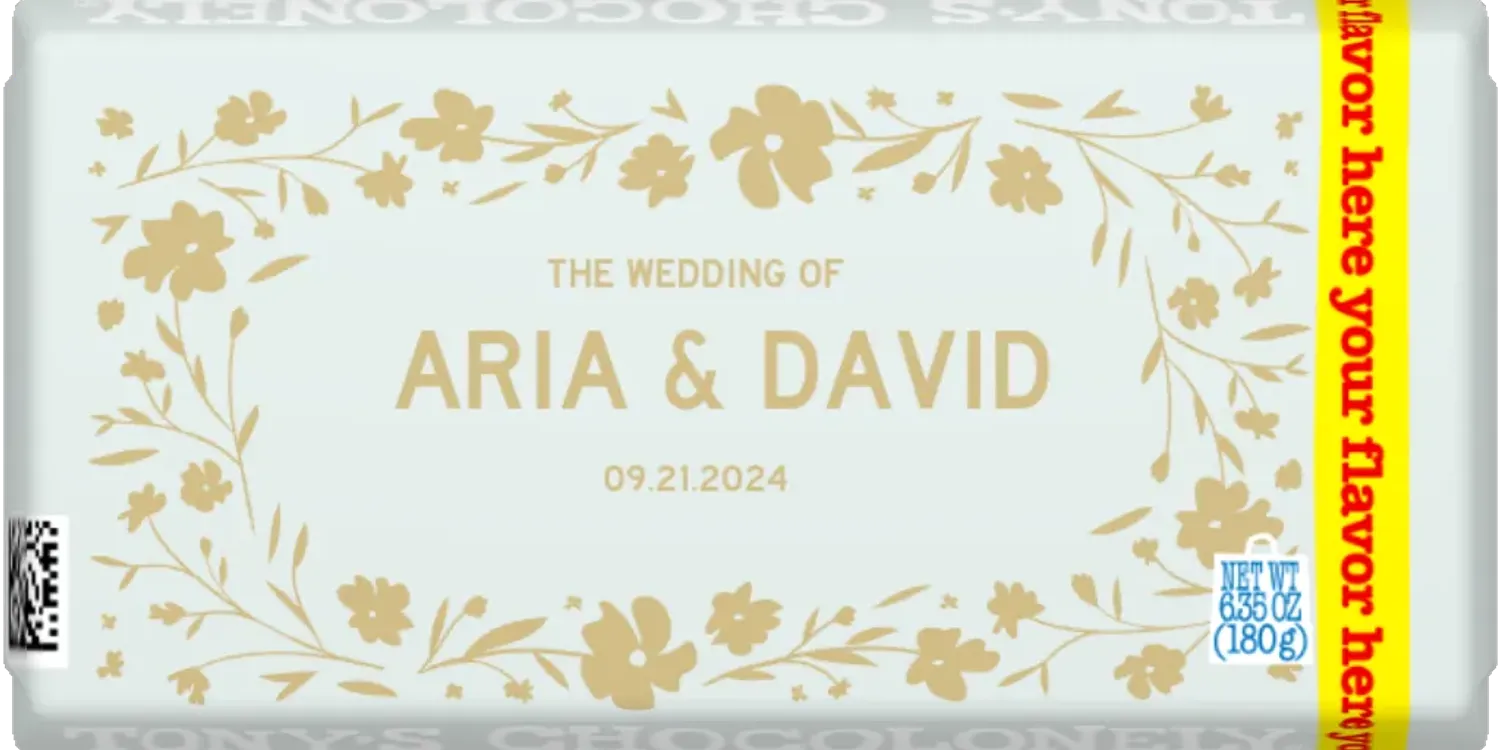 floral wedding favor-Tony’s Chocolonely United States