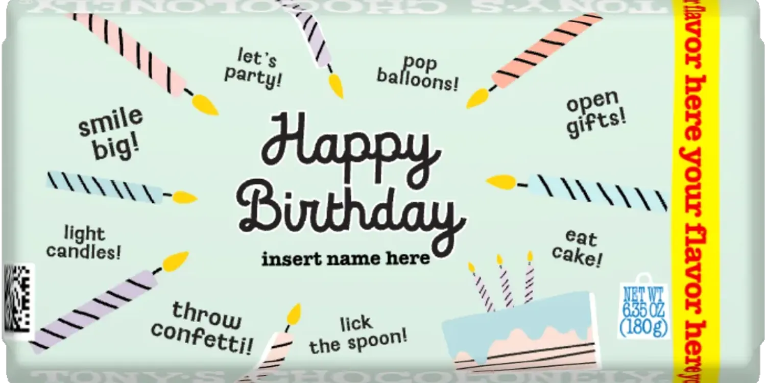 happy birthday 2-Tony’s Chocolonely United States