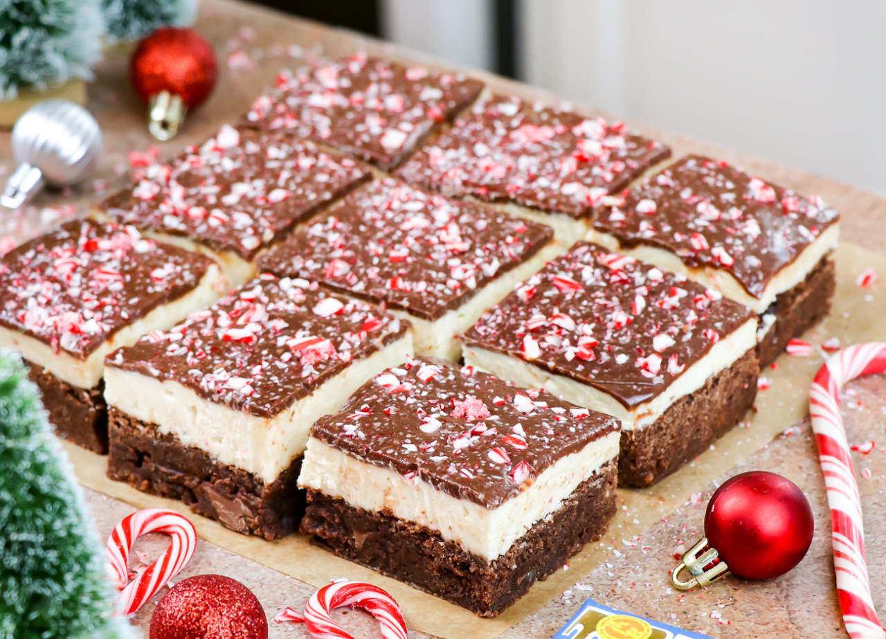 layered peppermint buttercream and chocolate ganache brownies-Tony’s Chocolonely United States