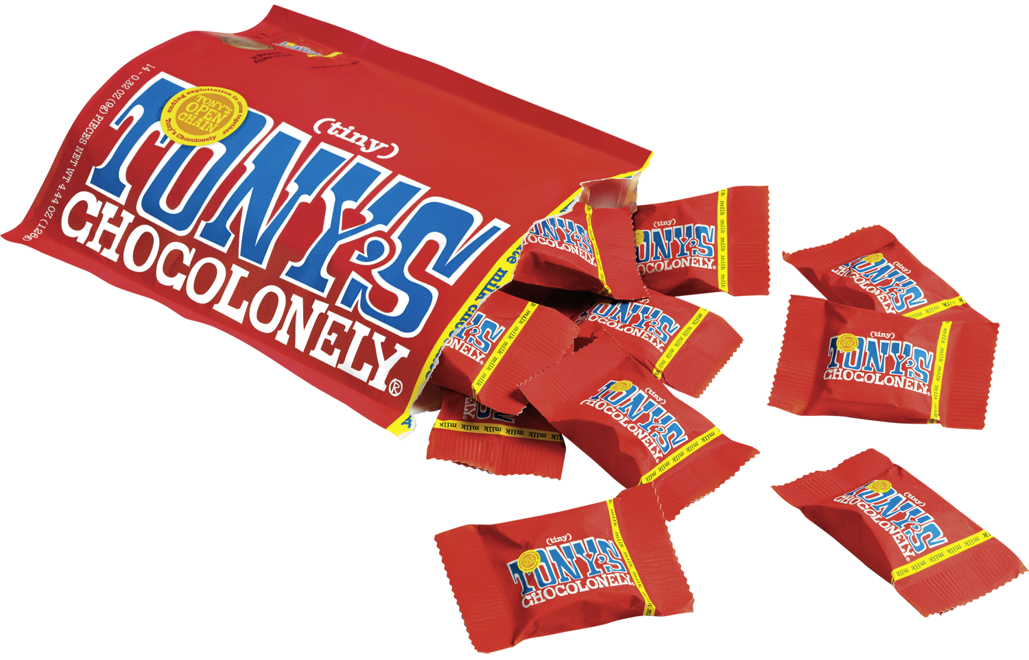 milk chocolate Tiny Tony’s pouch